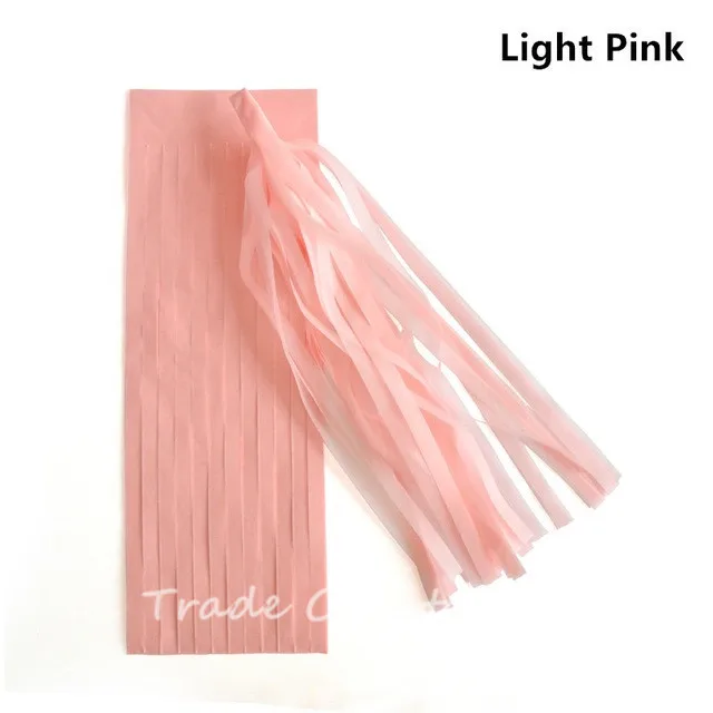 Бумажные баннеры с кисточками вечерние украшения детский душ для мальчиков и девочек Синий Розовый баннер на 1-й День рождения гирлянды из флажков вечерние принадлежности - Цвет: Light Pink