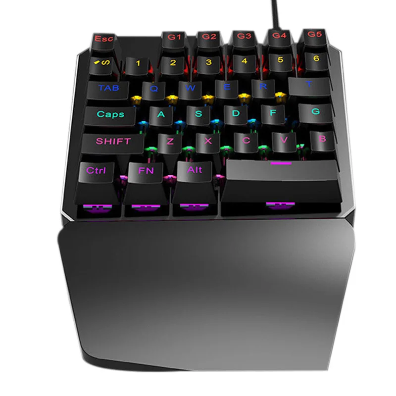 

Powkiddy Wired 35 Keys Mechanical Gaming Keypad With Led Backlight 35 Keys One-Handed Keyboard Handheld Game Players For Cherry