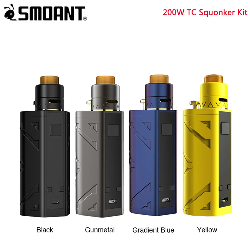 Оригинальный Smoant Battlestar 200 Вт TC Squonker Комплект 7 мл Коробка мод и battlestar RDA Двойной 18650