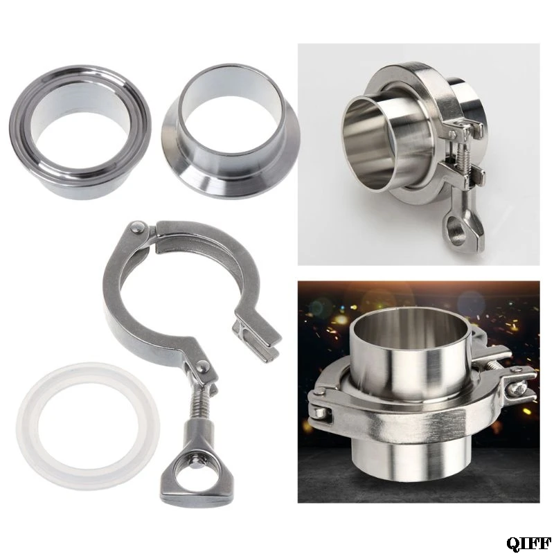 Прямая поставка и из нержавеющей стали Tri-clamp SUS304 санитарные трубы сварки наконечник набор силиконовых прокладок APR28