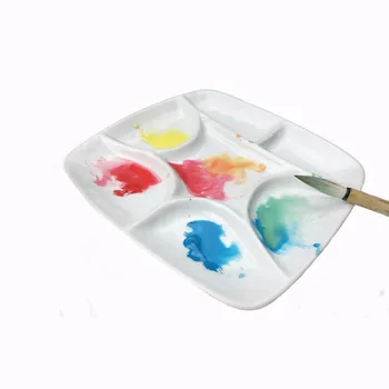 

MEEDEN 7-hole palette high quality acrylic gouache watercolor palette ceramic palette watercolor palette school