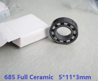 

4pcs/10pcs 685 full Si3N4 Ceramic bearing 5*11*3mm Ceramic deep groove ball bearings 5x11x3 mm