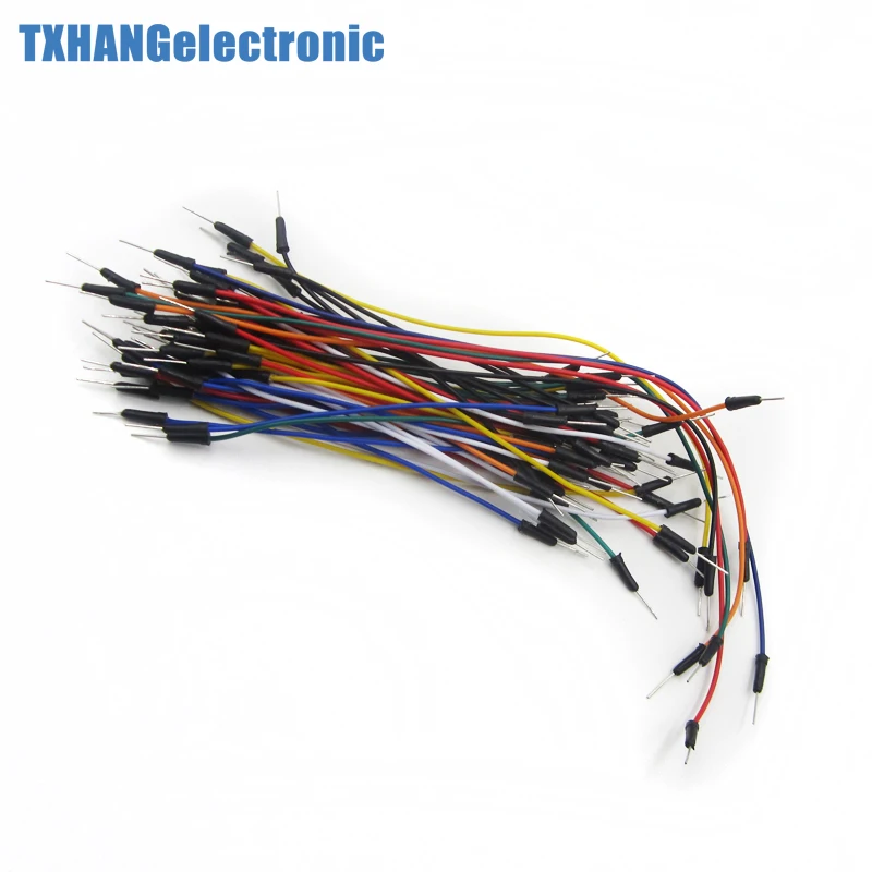 

65 pcs Breadboard flexible jumper wires male to male solderless breadboard jumper wire cable kits for arduino