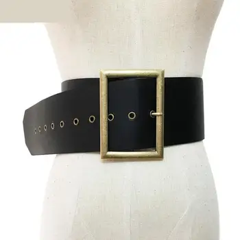 

Z-ZOUX Woman Belt Retro Wide Buckle Waist Cummerbunds Black Waist Belt Corset All Match Woman Belts For Dress Black Corset New