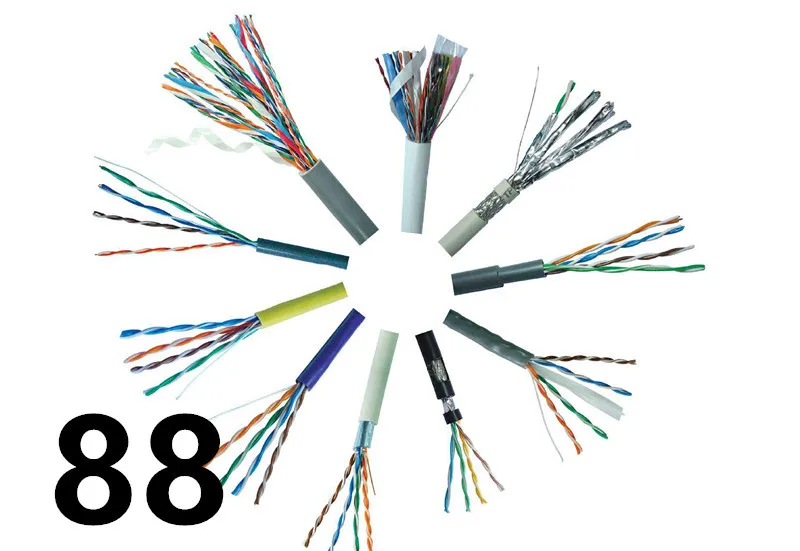 

82019 Cable de Ethernet de alta velocidad RJ45 red LAN Cable enrutador Cable de ordenador para computadora enrutador 88