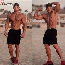 

Men Muscle Building BodyBuilding Elastic Shorts Casula Breathable Quickdry Beach Fashion Shorts