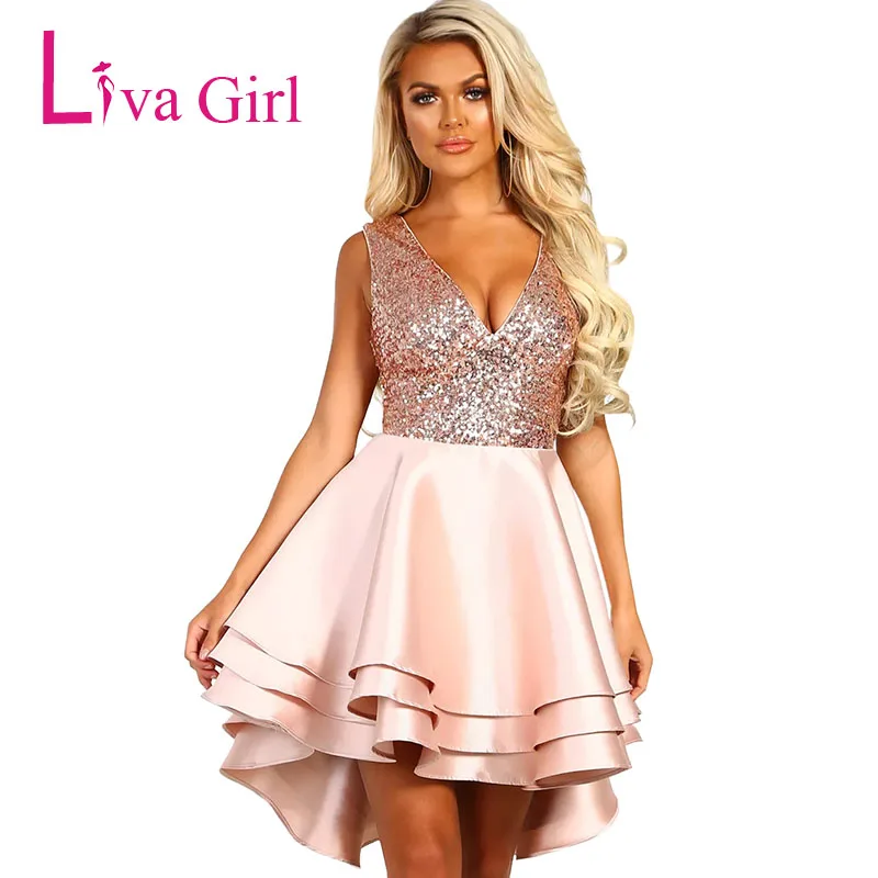 Heart-Broken-Pink-Gold-Sequin-Multi-Layer-Skater-Dress-LC220591-10-1