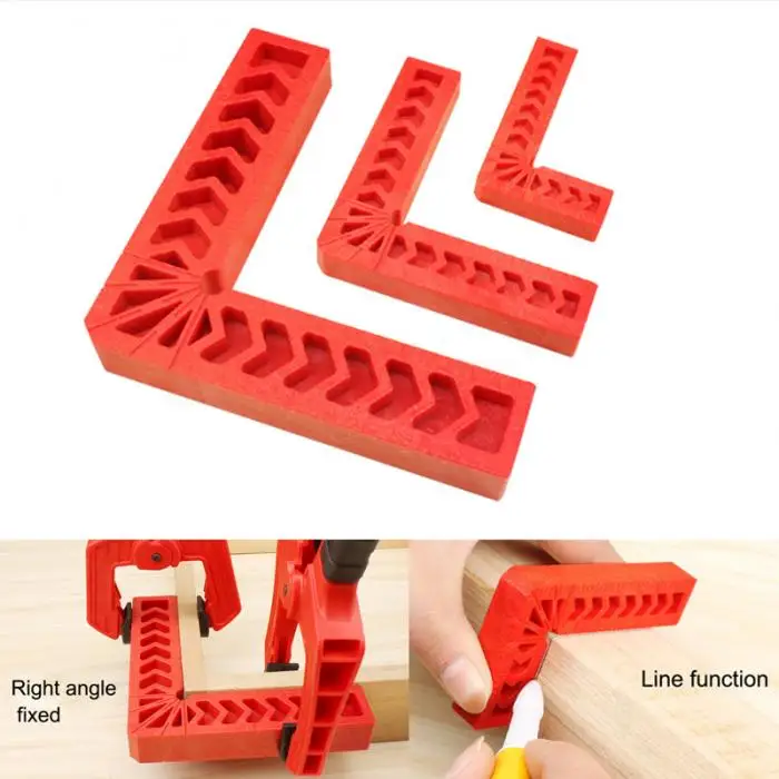 90 Degree Positioning Squares Plastic Clamping Square Right Angle Clamp Woodworking Carpenter Tool ALI88