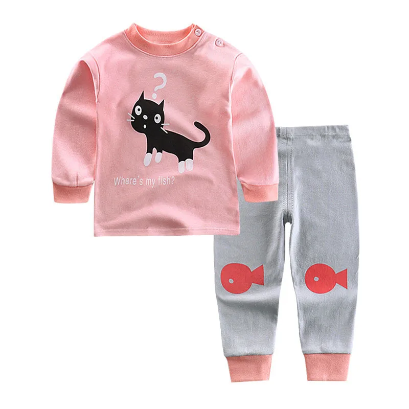 Baby Boy Baby Spring New Cotton Underwear Set Kids Cartoon Clothe Long Pants Two-piece Children's Clothing Underwears Long Johns04