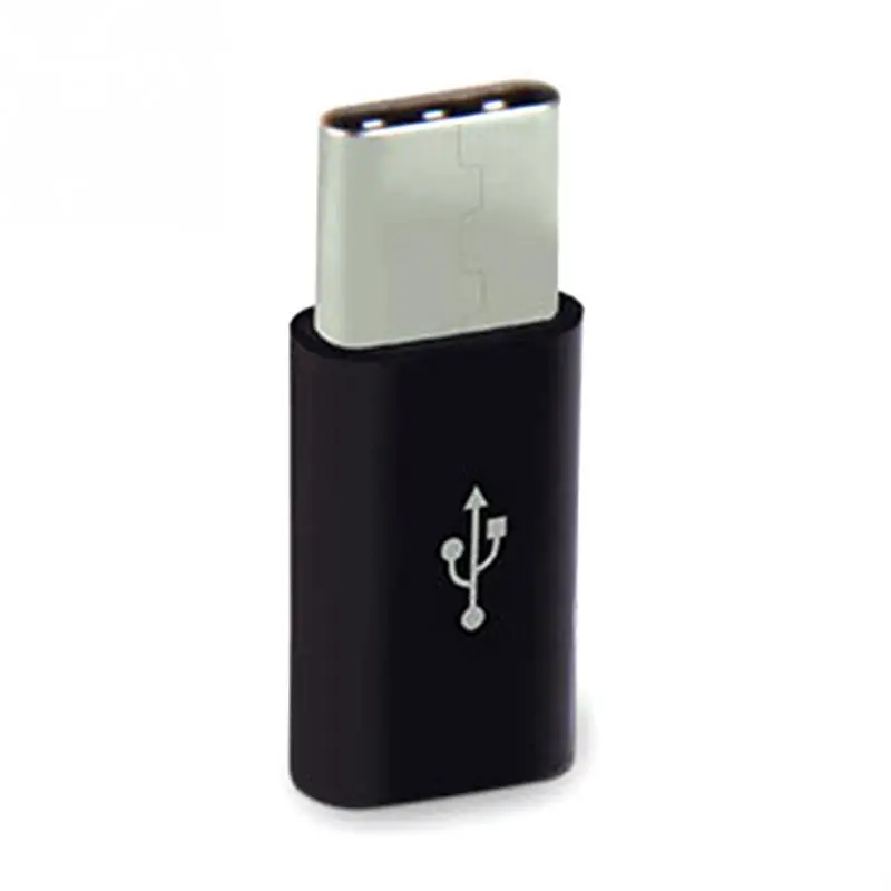 Черный USB 3,1 Тип C штекер Micro USB Женский адаптер конвертер разъем