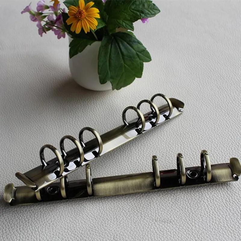 Metal Binder Ring A4 B5 A5 A6 Colorful Spiral Binder Clip loose-leaf Stainless Steel Binder File Folder Diary Clips Iron Gold metal ring binder metal binder ring book binding supplies binder clip