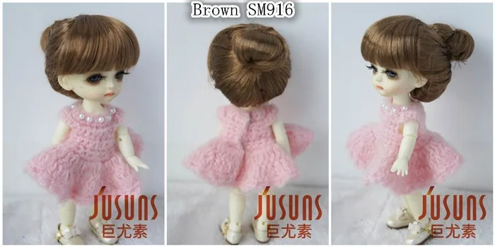 JD049 1/8 1/12 модный парик куклы прекрасный стиль Синтетический мохеровый парик s для куклы BJD 3-4 дюймов 4-5 дюймов 5-6 дюймов Аксессуары куклы