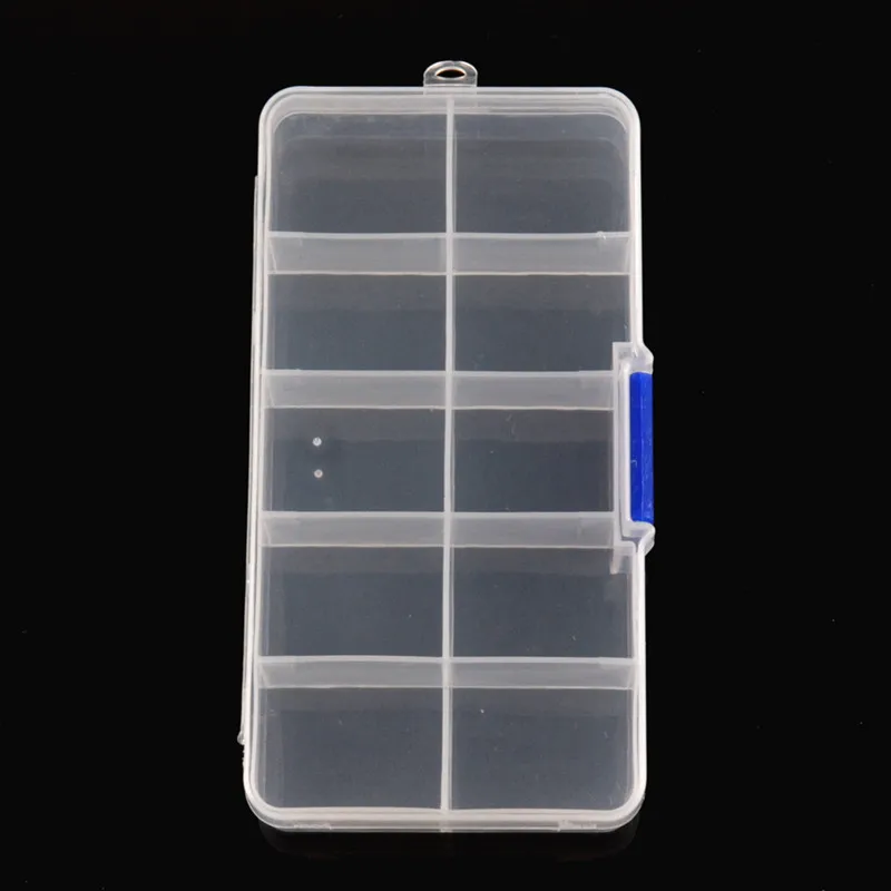 1 шт. высокопрочный 6,4*3*2,4 см Пластиковый Ящик Для рыболовной дорожки с 10 отделениями удобный ящик для рыболовной приманки PJ-267