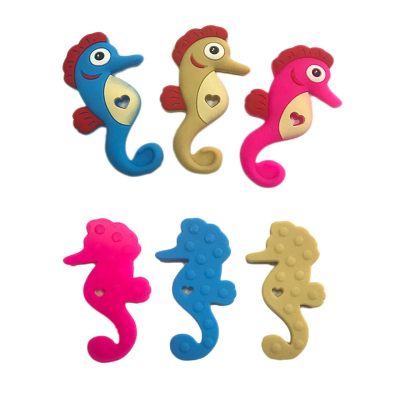 Hippocampe Silicone Bebe Jouets Sensoriels Charmssilicone Macher Anneau De Dentition Pendentif Collier Bricolage Accessoires D Allaitement Aliexpress