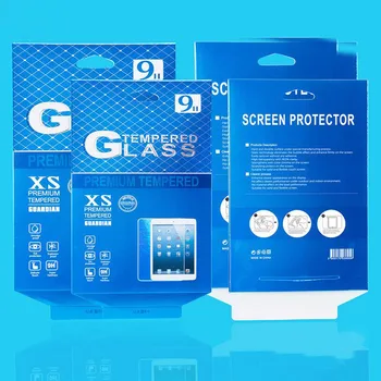 

274*199MM blue U dot Universal Paper Retail Package Packaging Box for ipad air /ipad mini Tempered Glass Screen Protector Box