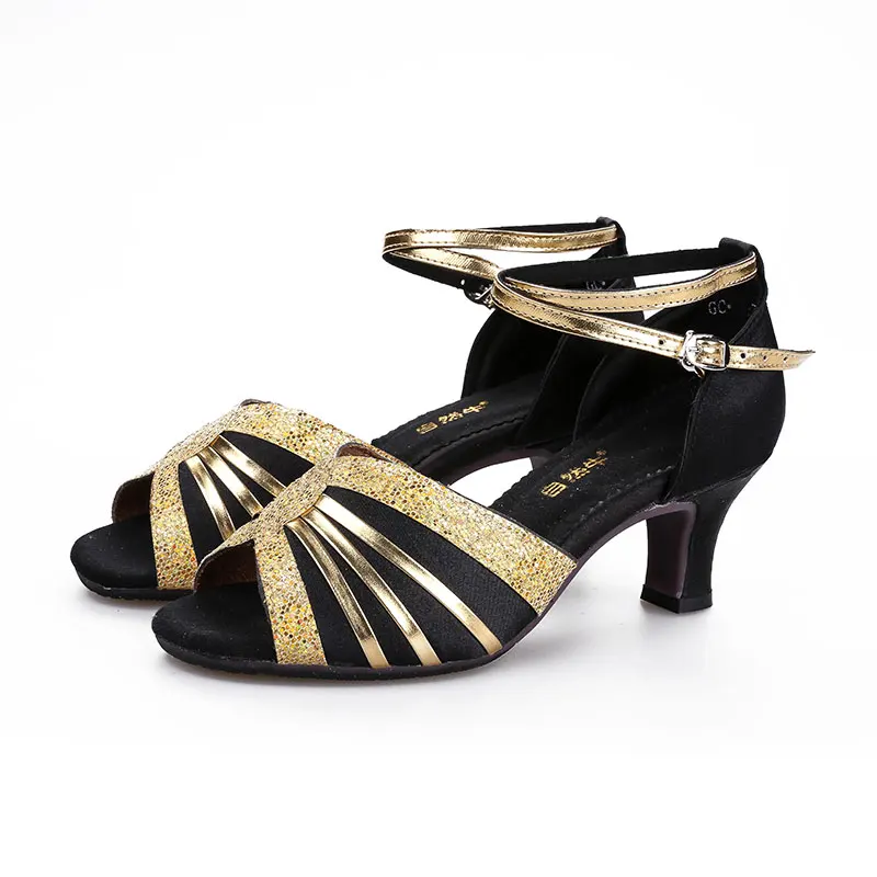 

NEW Arrival Adults Women Mid Heel Latin Tango Rumba Dance Shoes Open Toe Summer Sandals Salsa Shoes for Ladies