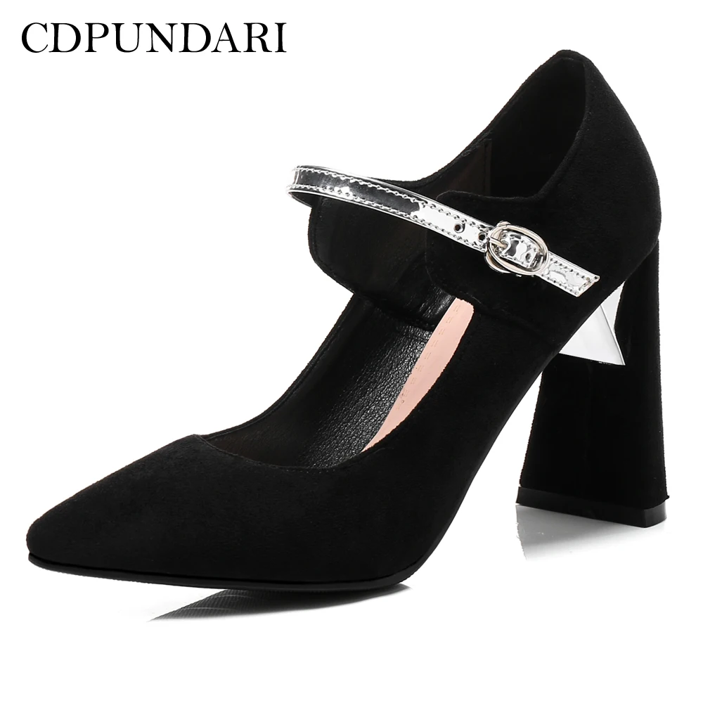 CDPUNDARI Mary Janes Pointed Toe Sexy high heels women Pumps Wedding