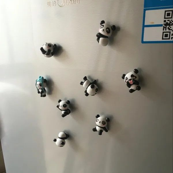 Cute Funny Panda Mini figures pvc toys Fridge Magnets 8pcs - Buyers Show 8