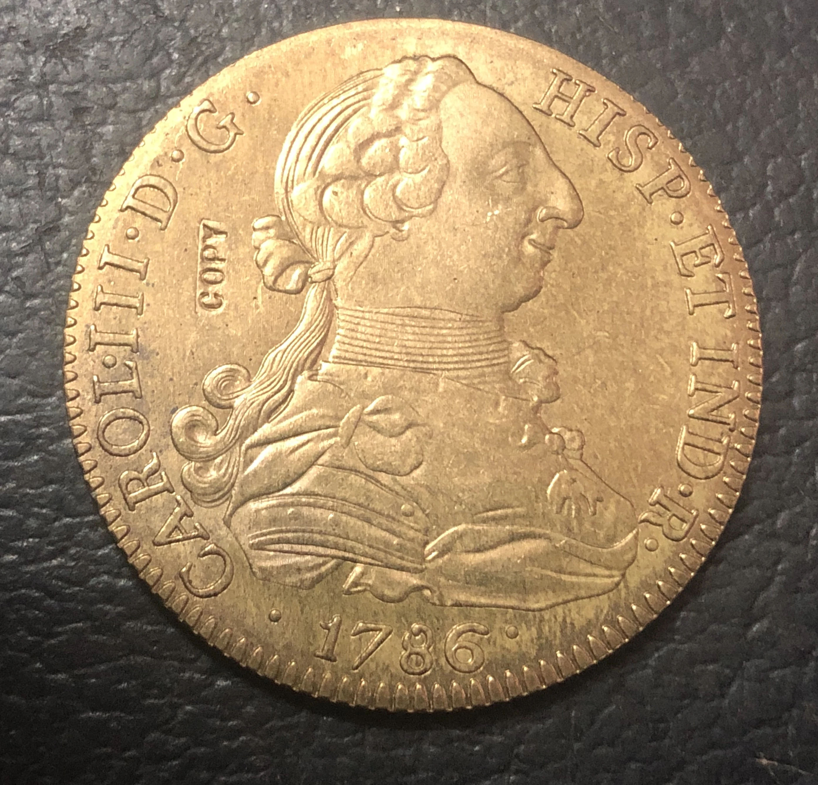 1786 Колумбия 8 Escudos-Carlos III Золотая копия монеты | Дом и сад