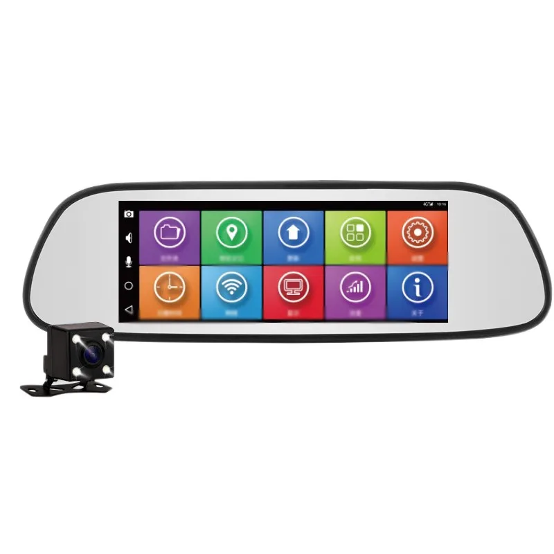 Интеллектуальное Облачное зеркало заднего вида с двойным объективом Full 1080P HD ночного видения Bluetooth навигация электронный