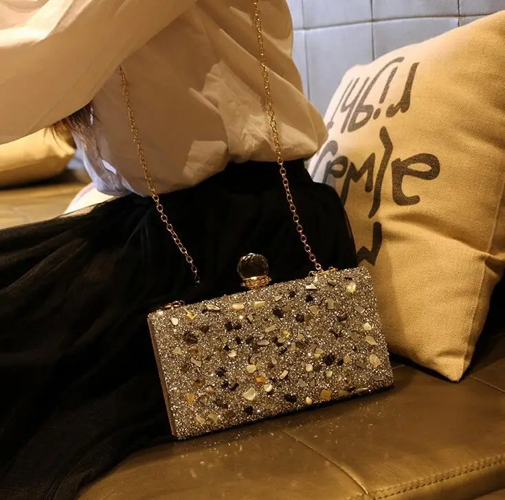 New arrival Gold/Silver/Black Bride Wedding purse Fashion Day Clutches