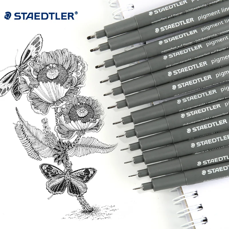Staedtler 308 пигментный лайнер 0 3 ~ 2 мм игольчатая ручка профессиональные маркеры