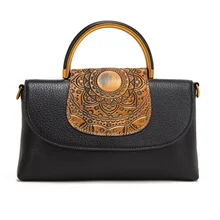 Известный дизайнер, женские сумки из натуральной кожи, маленький клатч, сумка-тоут, Женская ретро элегантная сумка-мессенджер, тисненая Цветочная сумка