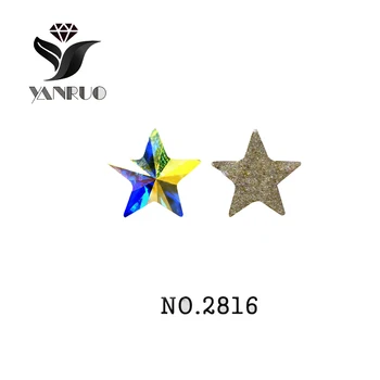 

YANRUO 72pcs 6mm #2561 Crystal AB 3D Star Nail art Rhinestone Strass DIY FLAT BACKS nails accessoires glitter