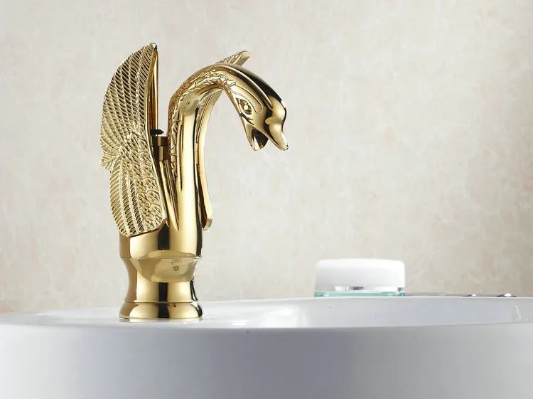 Лебедь смесители для ванной комнаты латунный кран раковина смеситель кран античная латунь& Золотой& хром& розовое золото 9001/9002