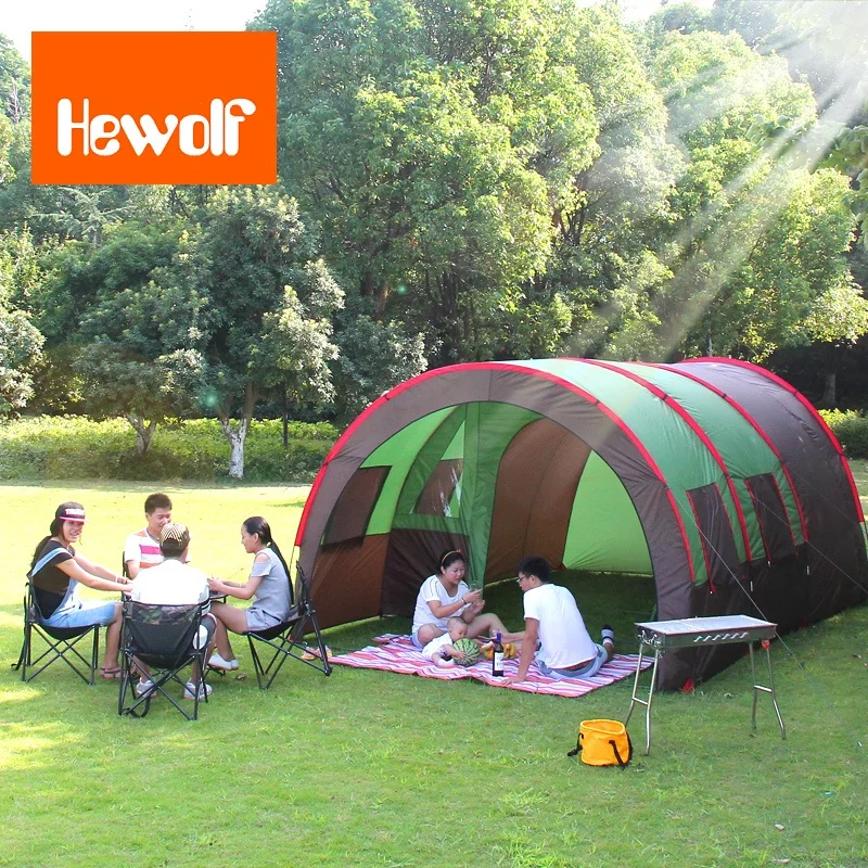 Hewolf 8 Persons Large Camping Tent Outdoor Sun Shelter Big Gazebo