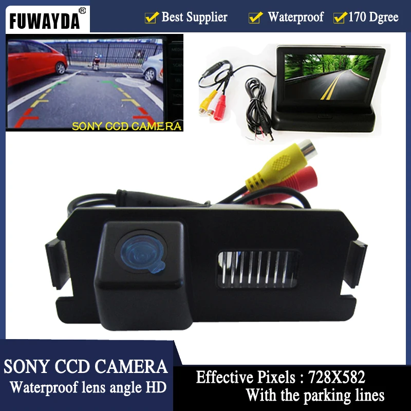 FUWAYDA Waterproof SONY Car Rear view Camera With 4.3 Inch TFT LCD