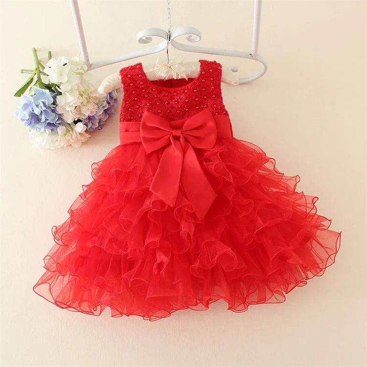 Лидер продаж, кружевное свадебное платье с цветочным узором для девочек нарядное платье для крещения для маленьких девочек, праздничное платье принцессы, платье для дня рождения для маленьких девочек 1 год