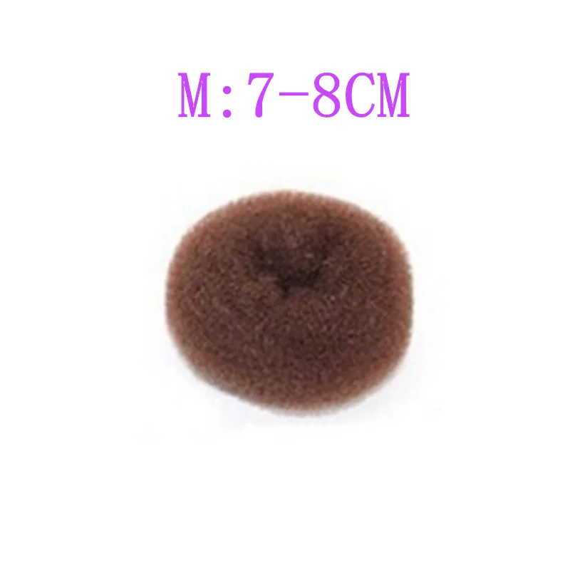 1 шт. модный элегантный женский магический шейпер пончик булочка для волос аксессуары инструмент для укладки S/M/L Черный Кофейный зажим для волос - Цвет: Coffee M