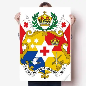 

DIYthinker Tonga Oceania National Emblem Vinyl Wall Sticker Poster Mural Wallpaper Room Decal 80X55cm