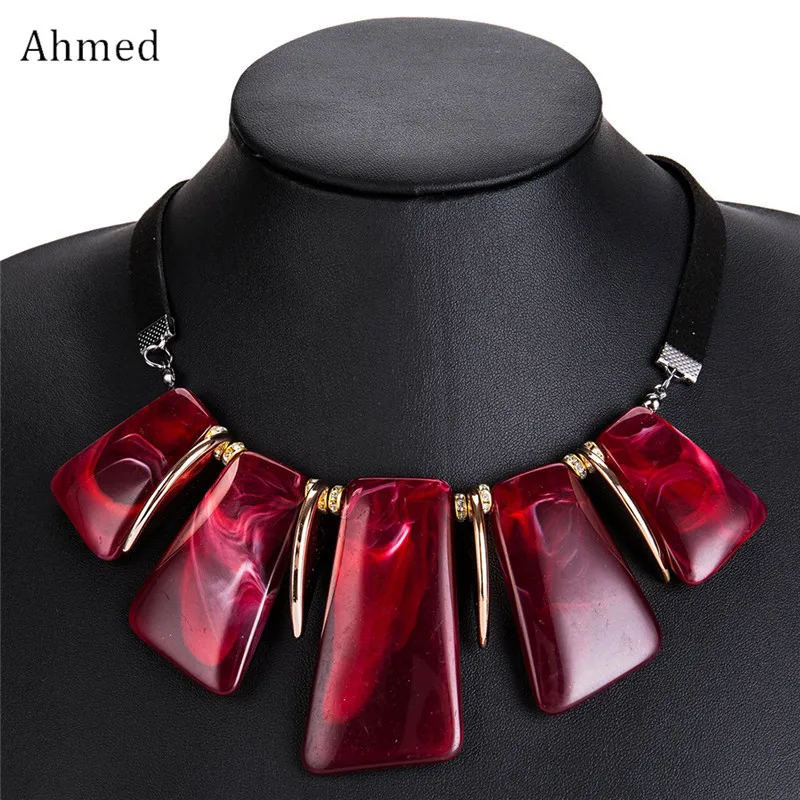 

Ahmed Bohemian Exaggerated Sheet Cotton Wool Multi - layer Block Pendant Necklace For Women Fashion Jewelry Collier Femme