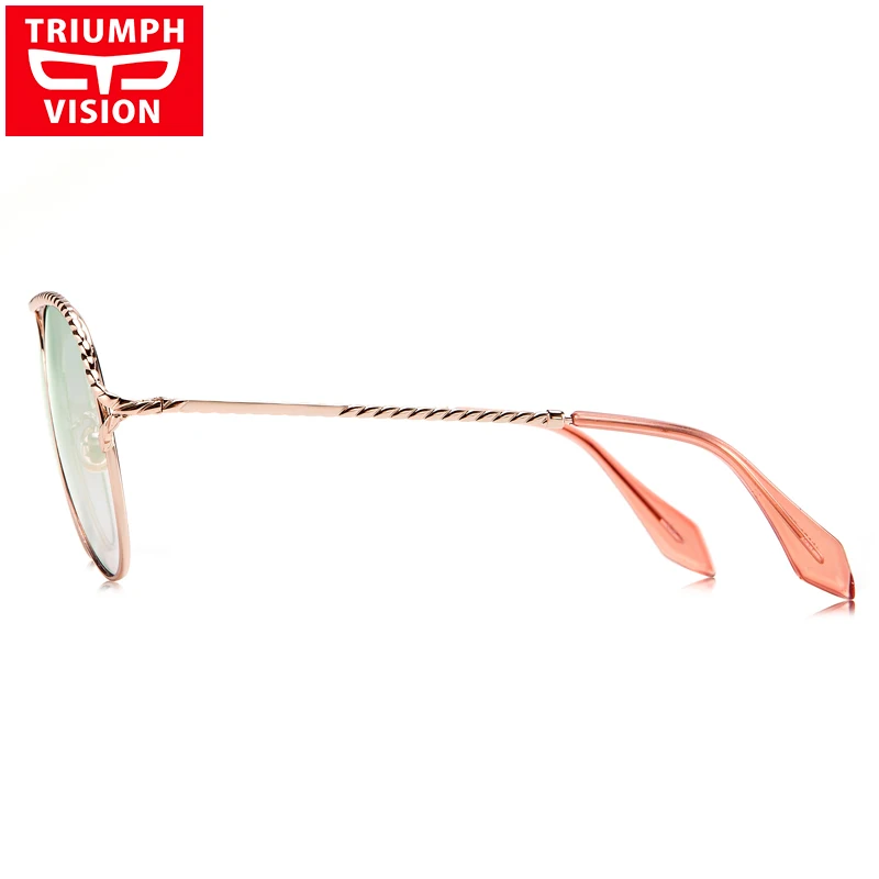 Женские зеркальные очки TRIUMPH VISION спиральные розовые солнцезащитные с