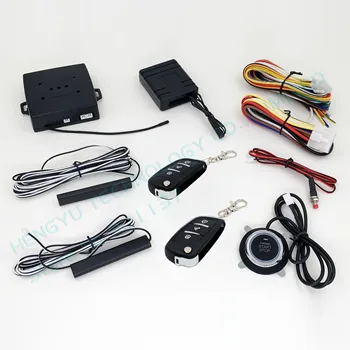 

passive keyless entry push button stop start system smart key identify recognized remote start stop engine HY-904 RM5T with chip