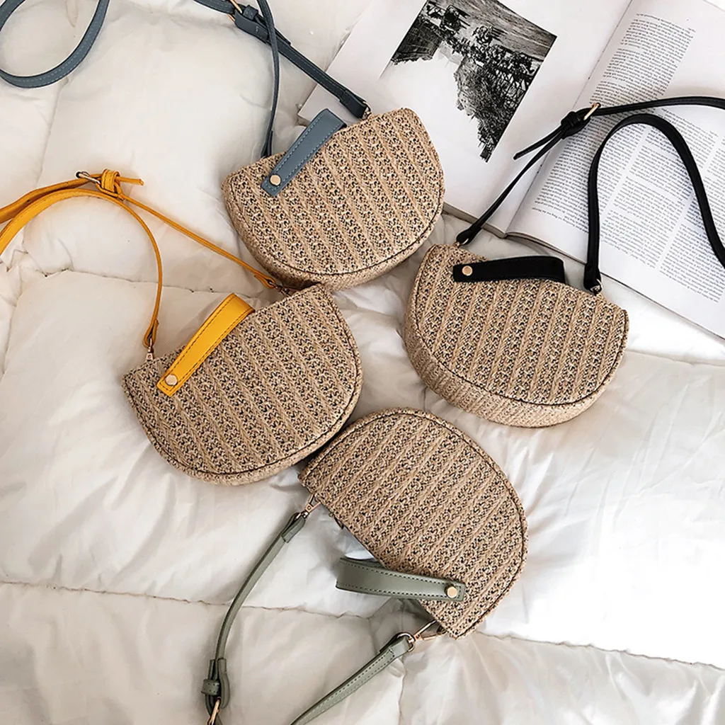 

Woven Rattan Bag Women Shopping Beach Bag Women Beach Decorative Straw Bucket Bag Burlap Square Bag Messenger Bag#516