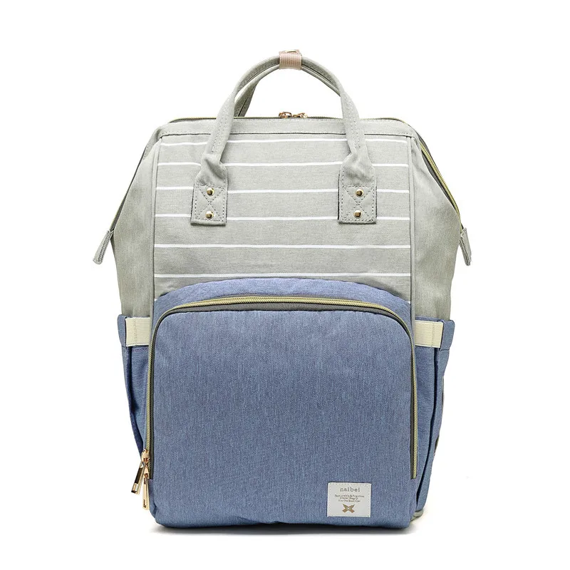 

Striped Baby Diaper Bag Backpack Bag Large Capacity Waterproof Baby Bag For Mommy Modish Baby Stroller Backpack Sport Travel Car