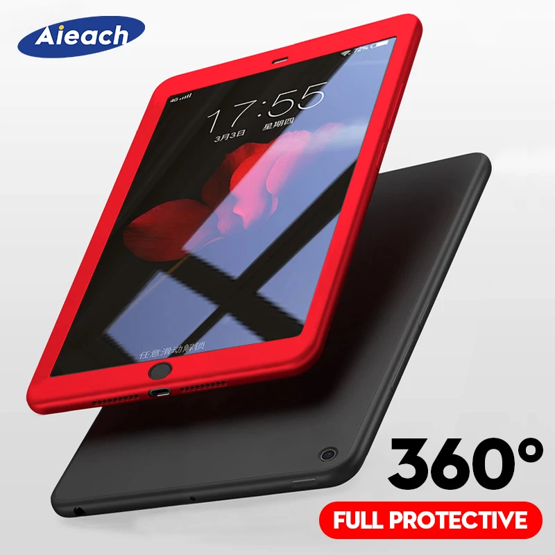 

Silicone 360 Full Cover Case For iPad 10.2 2019 2018 9.7 2017 Case For iPad mini 4 5 Case For iPad Pro 10.5 Air 1 2 3 With Glass