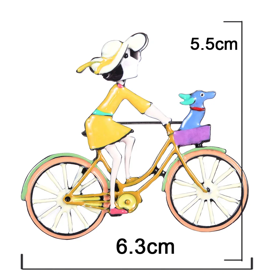 Горячая Распродажа разноцветные ювелирные изделия эмаль принцессы кукольные булавки броши сплав металл велосипедная Брошь для женщин Девушка Одежда Аксессуары