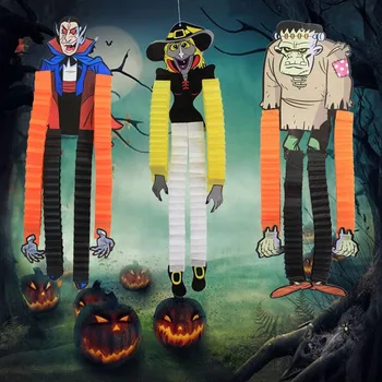 

New Ghost Zombie Shaped Halloween Paper Pendant Night Hotel Arcade Props Hallowmas Party Decoration
