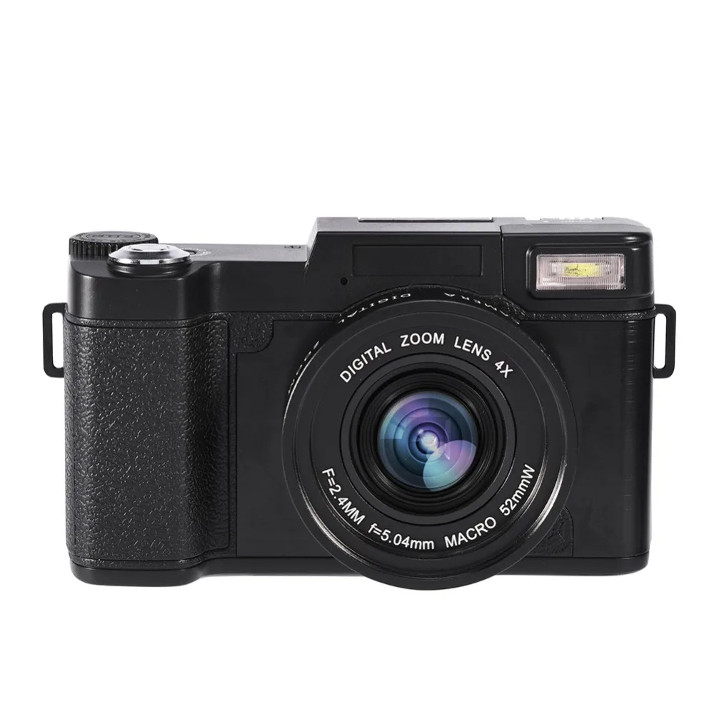 

SOONHUA Portable 24MP Full HD 1080P Video Camera 4 Times Digital Zoom 8MP COMS Sensor Rotatable Screen Camcoder Supports SD Card