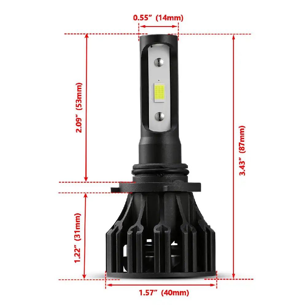 Oslamp 9006 HB4 светодиодный фонарь для автомобильных фар COB 72 Вт 8000лм 6500 к светодиодный фонарь для автомобильных фар 12 В для Toyota Honda Mazda hyundai