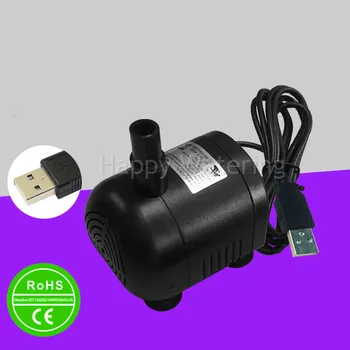 

New DC5V Mini Water Pump Submersible Solar Pump 350L/H Flow Max USB Connection