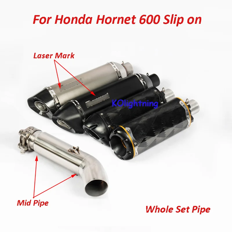 Motorcycle Exhaust Full System Muffler Pipe Slip on Connecting Pipe