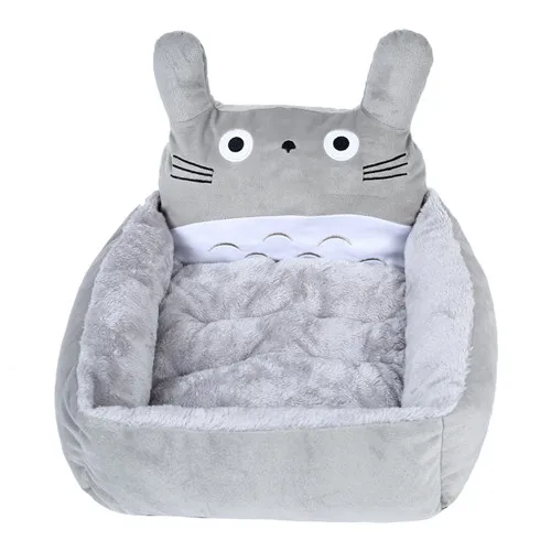Мультяшный любимец матрас для собачьей лежанки диван кровать для собак Подушка Питомник для маленьких собак кошки Чихуахуа Мопс Стираемое одеяло щенок домики для животных - Цвет: Gray Totoro