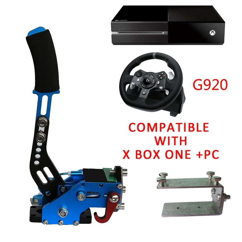 PS4+ PC G27/G29/G920 T300RS logitech тормозная система ручной тормоз USB Ручной тормоз+ зажим для гоночных игр Запчасти для авто - Цвет: G920 Blue