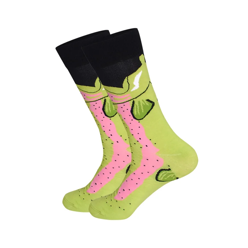 Компрессионные Мужские носки для скейтборда в стиле хип-хоп, Зебра, фламинго, цветные рисунки, забавные брендовые дизайнерские гольфы