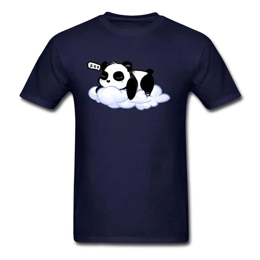 Sleepy Panda 100% Cotton T Shirts for Boys Short Sleeve Tops Shirts Coupons Lovers Day Round Collar Sweatshirts Customized Sleepy Panda navy